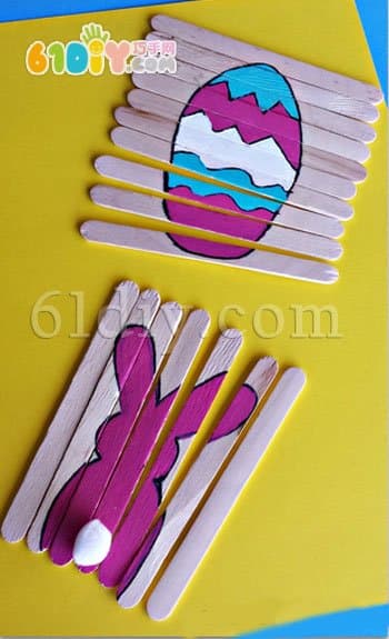 Ice cream stick Easter small handmade