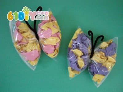 Children's Spring DIY: Plastic Bag Butterfly Handmade