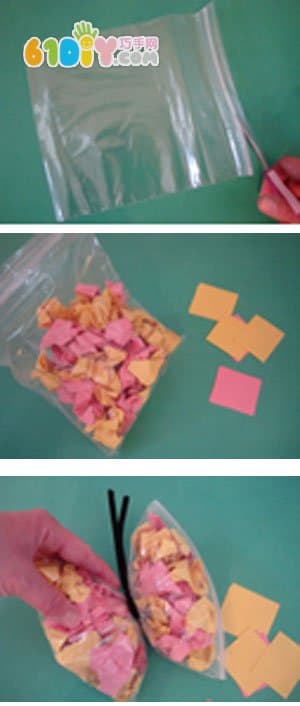 Children's Spring DIY: Plastic Bag Butterfly Handmade