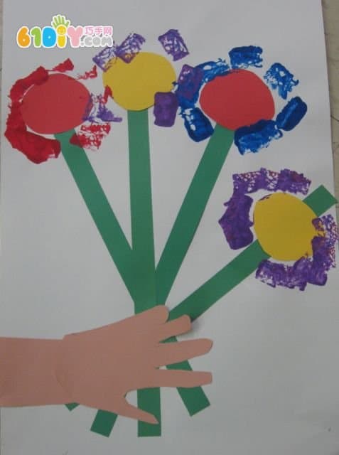 Children's handmade mother's day handmade flowers