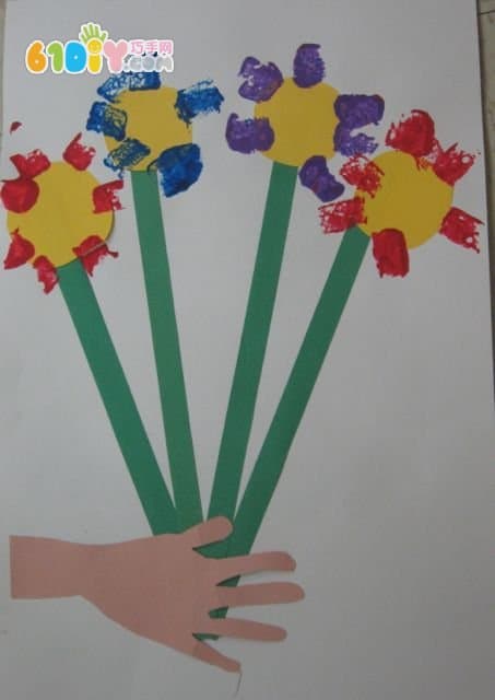 Children's handmade mother's day handmade flowers