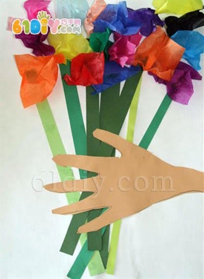 Children's handmade mother's day handmade flowers