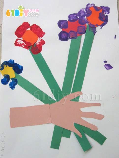 Children's handmade mother's day handmade flowers