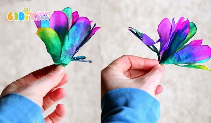 Coffee filter paper handmade flower