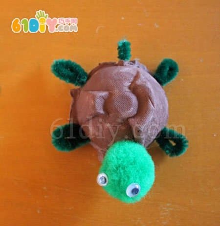 Egg box handmade small turtle