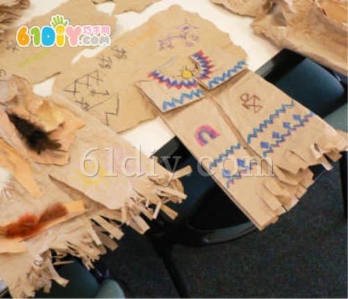 Paper bag DIY making Indian costumes