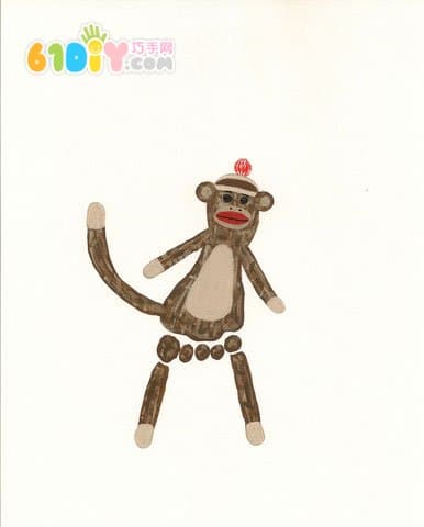 Cute and interesting creative footprints - monkey