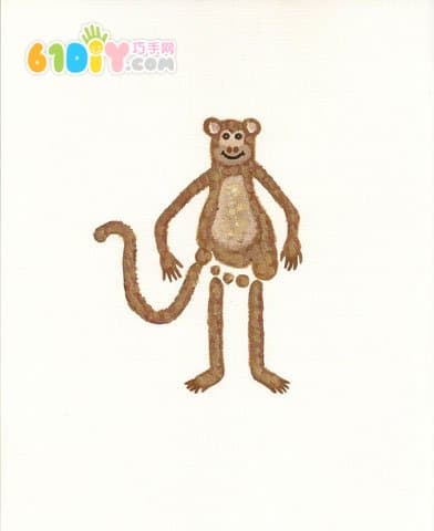 Cute and interesting creative footprints - monkey