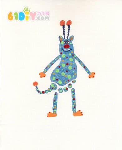 Cute and fun creative footprints - monsters