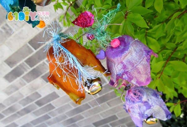 Turn waste into treasure handmade - egg box making wind chime ornaments