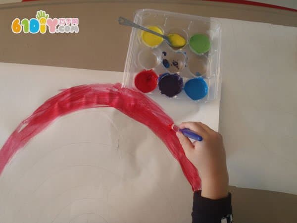 Children's DIY making rainbow