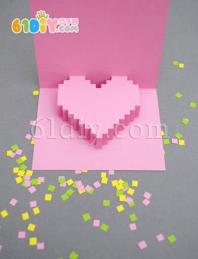 How to make a three-dimensional love greeting card