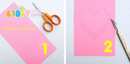 How to make a three-dimensional love greeting card