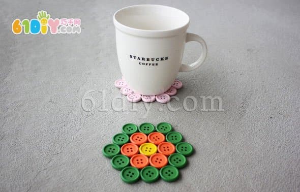 Beautiful button coaster handmade