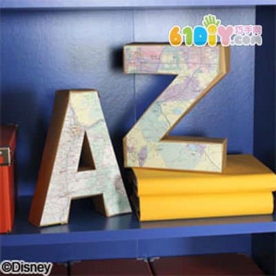 Carton DIY making three-dimensional letters