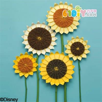 Paper tray wool DIY decorative flowers