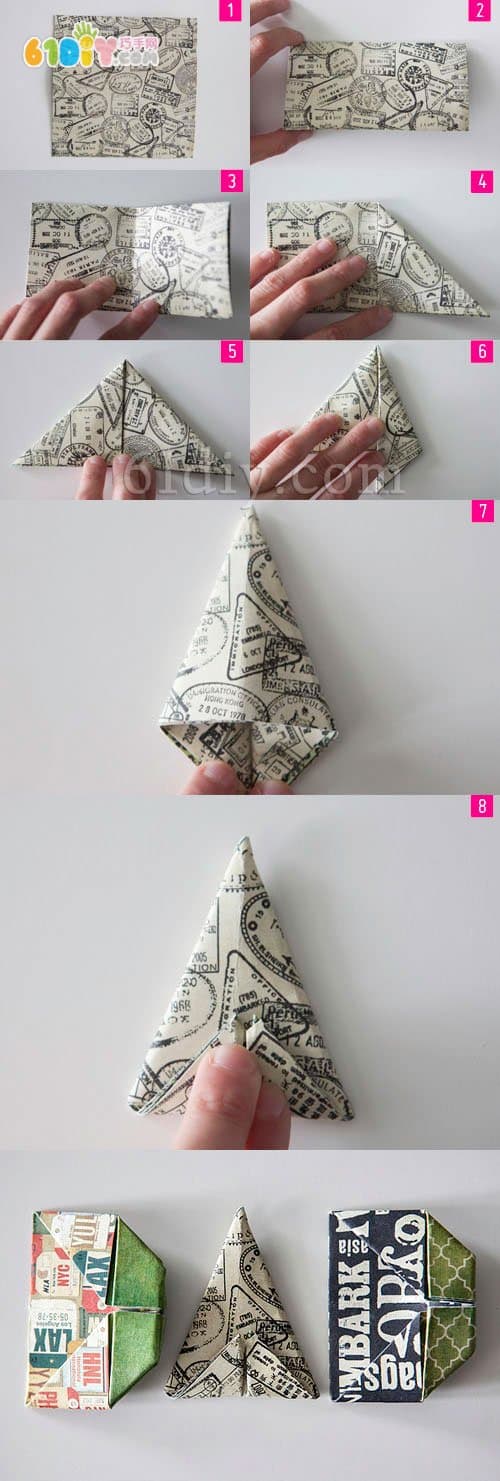 Letter A origami tutorial