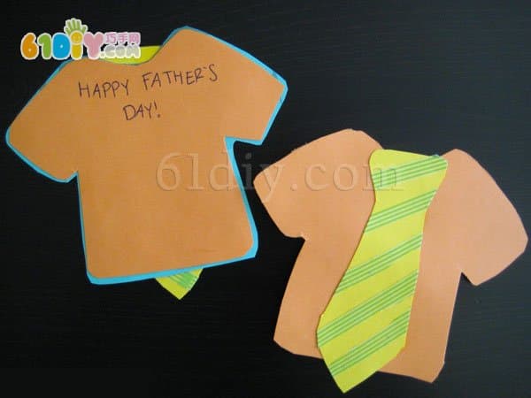 Kindergarten Father's Day DIY: Short Sleeve Tie Card