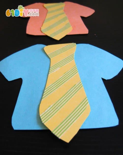 Kindergarten Father's Day DIY: Short Sleeve Tie Card