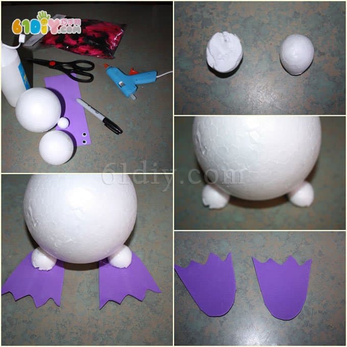 Foam ball handmade duckling