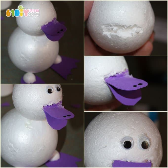 Foam ball handmade duckling
