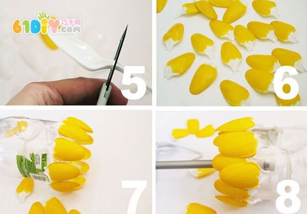 Disposable spoon handmade: pineapple lighting