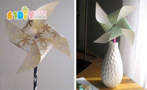 Paper windmill handmade