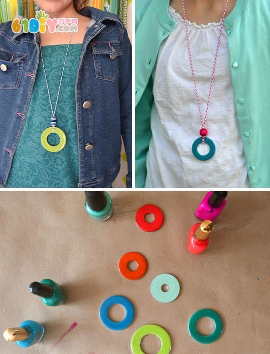 Metal gasket making handmade necklace