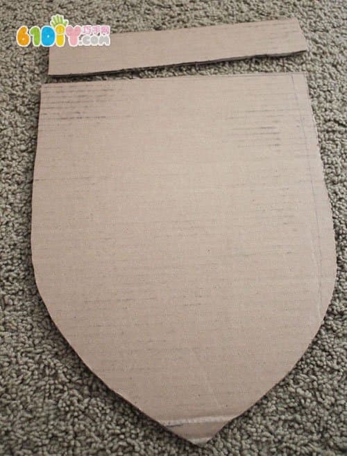 Cardboard making shields and swords