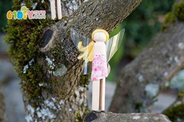 Children's handmade wooden clothespins