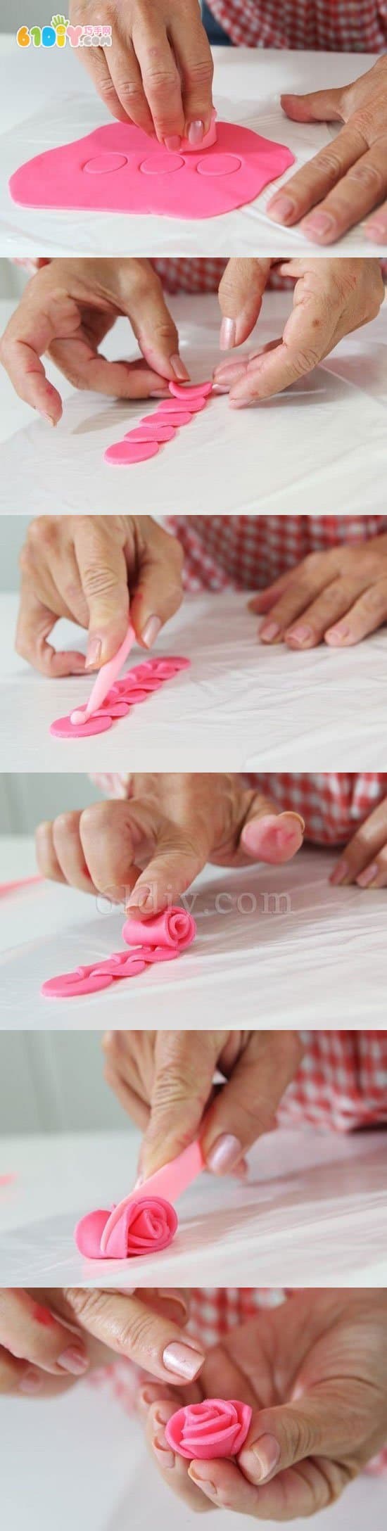 Handmade clay rose