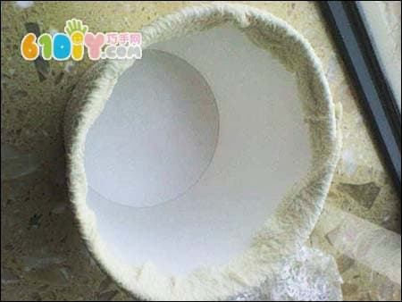 Paper Bowl DIY Lace Storage Bucket