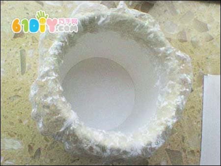 Paper Bowl DIY Lace Storage Bucket