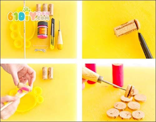 Cork Making Personalized Necklace