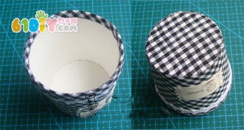 Paper cup handmade flower pot