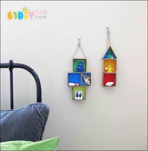 Waste carton wall hanging