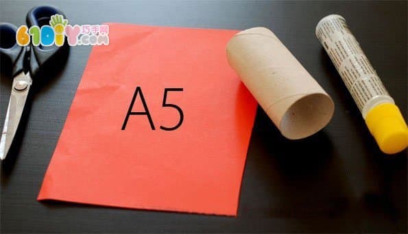Roll paper core handmade small house