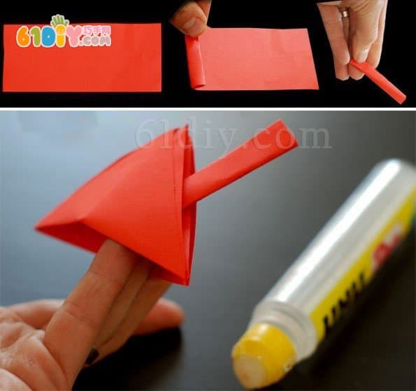 Roll paper core handmade small house