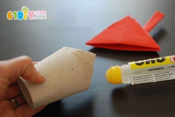 Roll paper core handmade small house