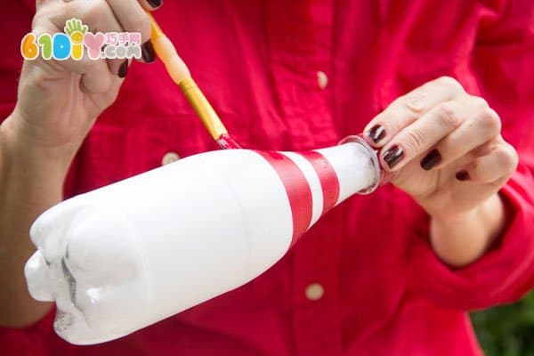 Beverage bottle waste making bowling