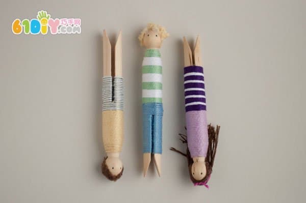 How to make wooden clip dolls