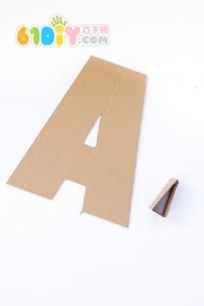 Cardboard making three-dimensional letters