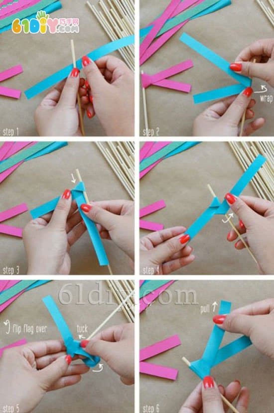 Toothpick Small Flag Handmade