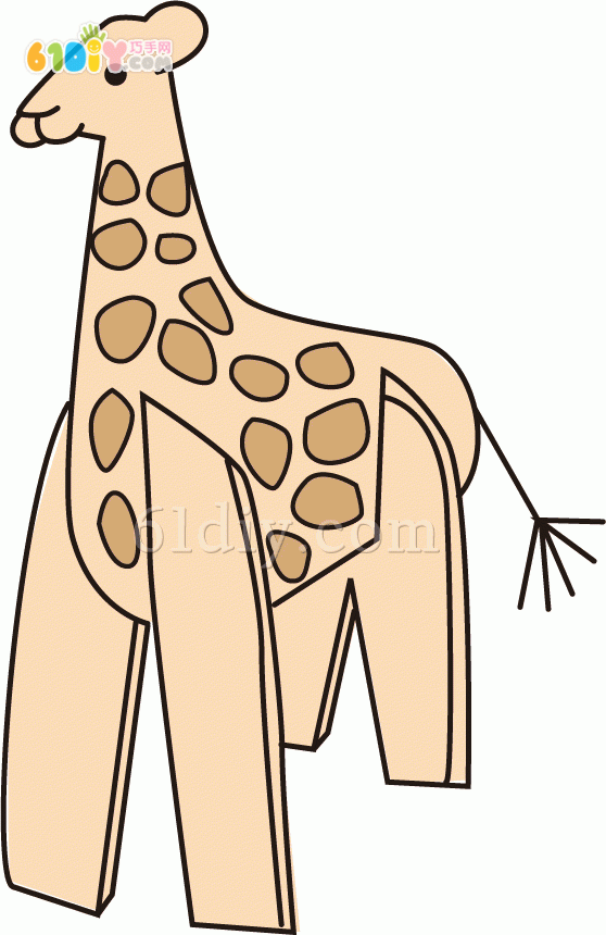 Three-dimensional giraffe handmade DIY