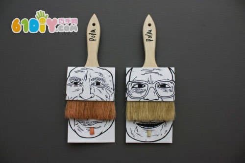 The brush can also be played like this: Bearded grandfather