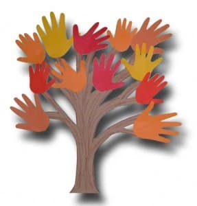 Children's hand prints