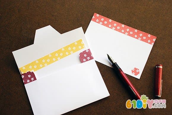 Handmade greeting card envelope