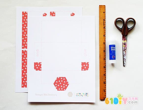 Handmade greeting card envelope