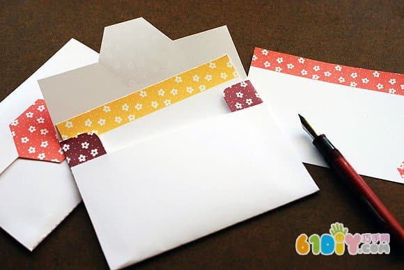 Handmade greeting card envelope