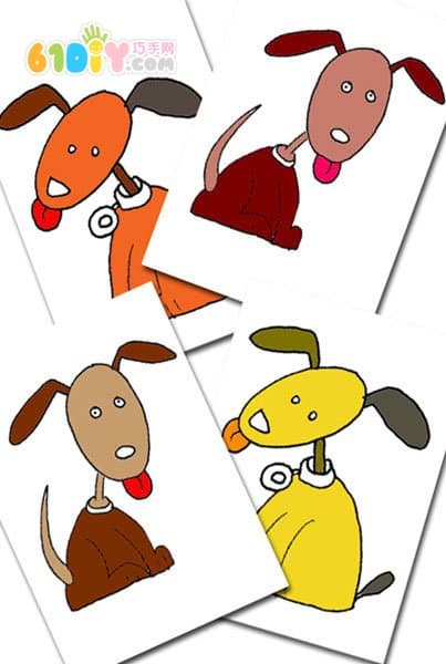 Cartoon puppy coloring chart